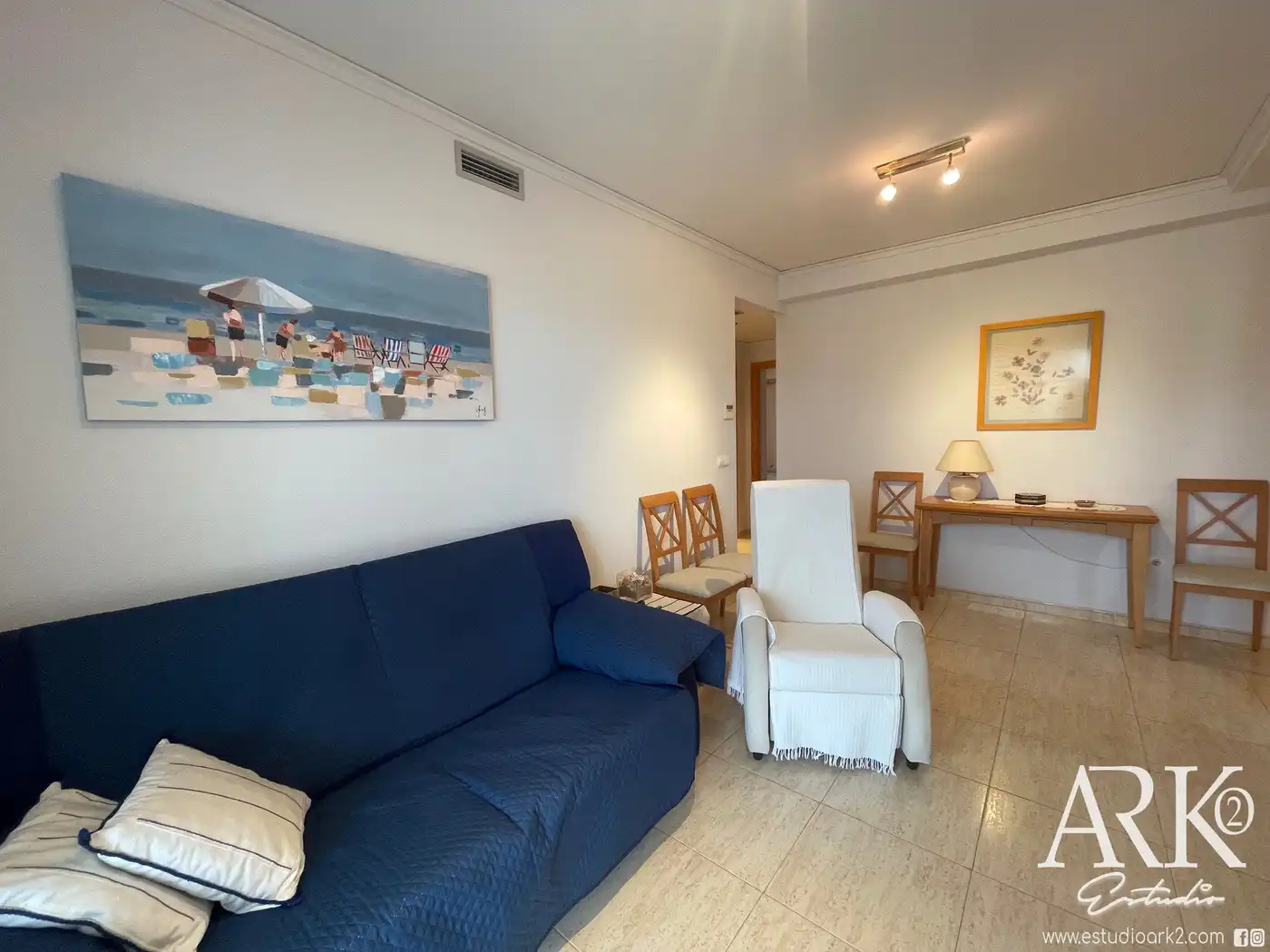 Sala de estar de Apartamento en venta en Piles con Aire acondicionado, Terraza y Trastero