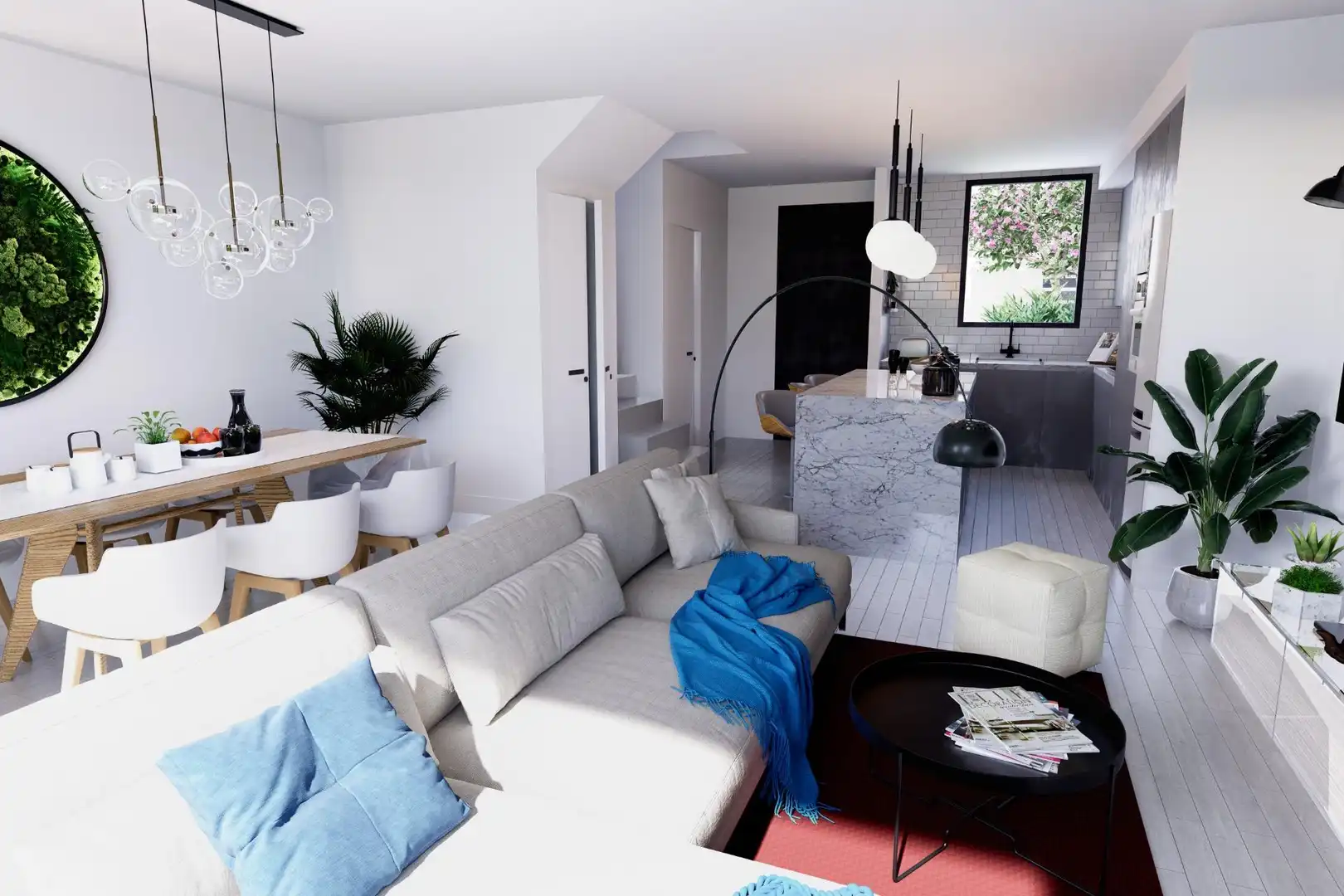 Sala de estar de Casa adosada en venta en Villalbilla con Calefacción, Jardín privado y Parquet