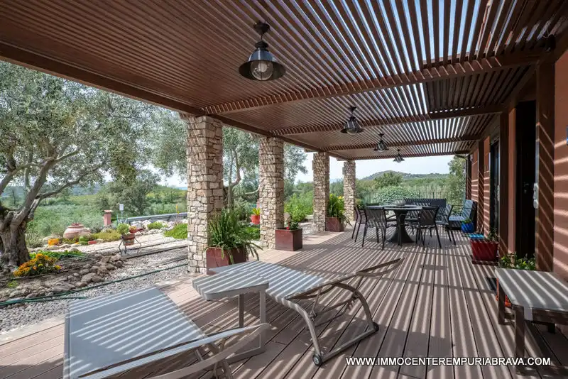 Terraza de Finca rústica en venta en Masarac i Vilarnadal con Aire acondicionado, Jardín privado y Terraza