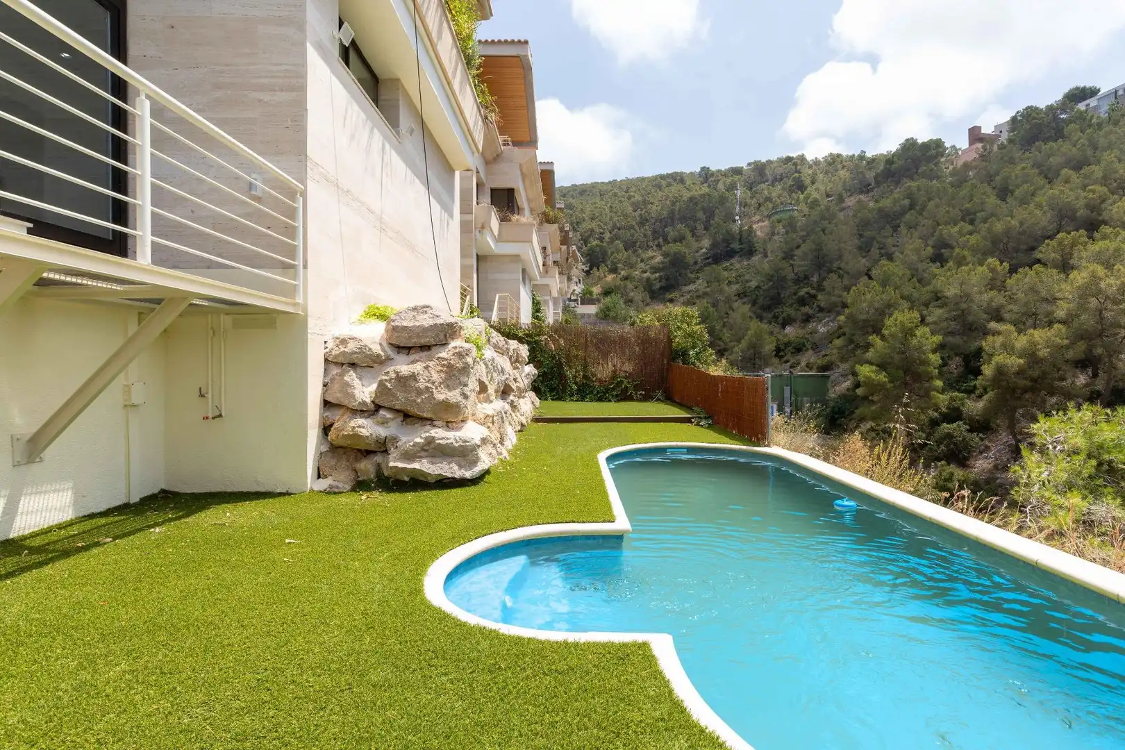 Swimming pool of Houses for sale in Sitges  with Air Conditioner, Heating and Parquet flooring
