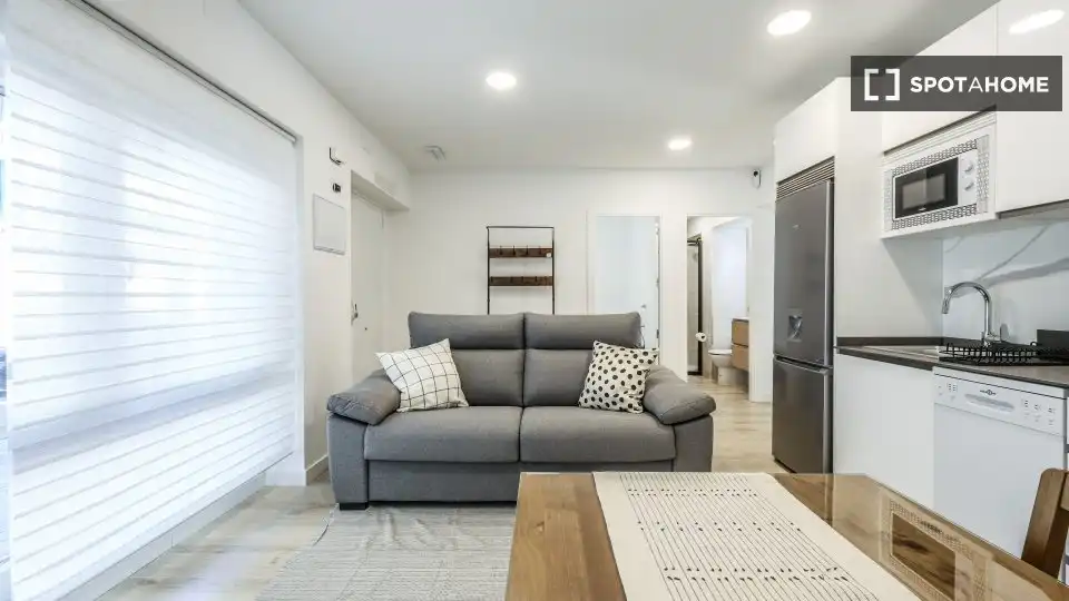 Sala de estar de Piso de alquiler en Madrid con Aire acondicionado, Calefacción y Amueblado