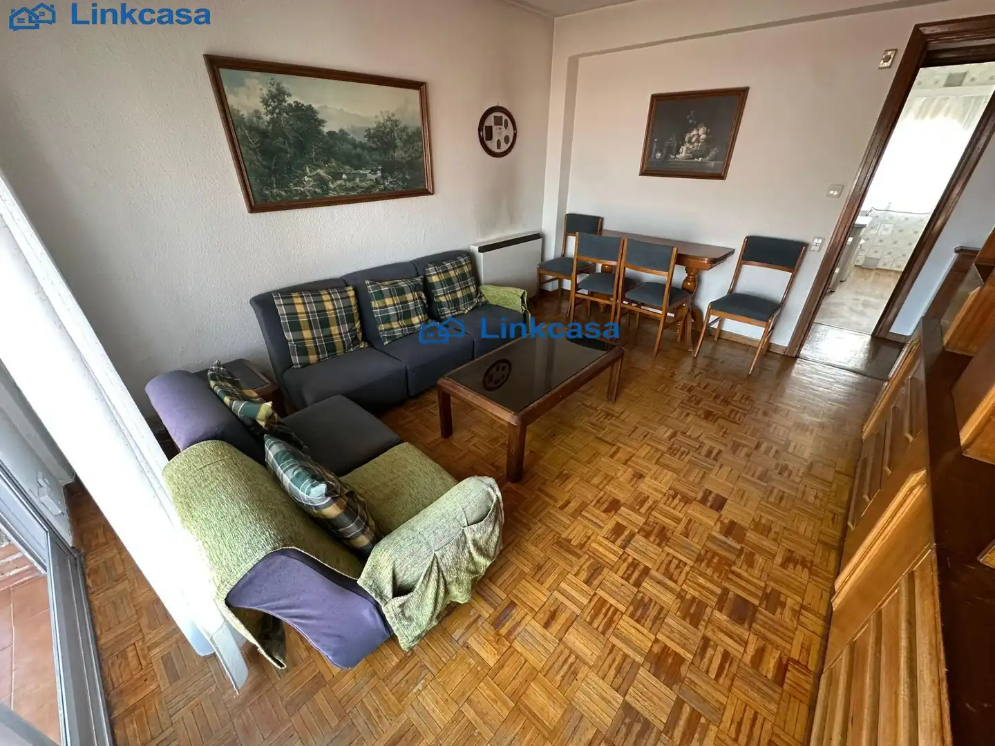 Living room of Flat for sale in Madrid  with Heating, Parquet flooring and Terrace