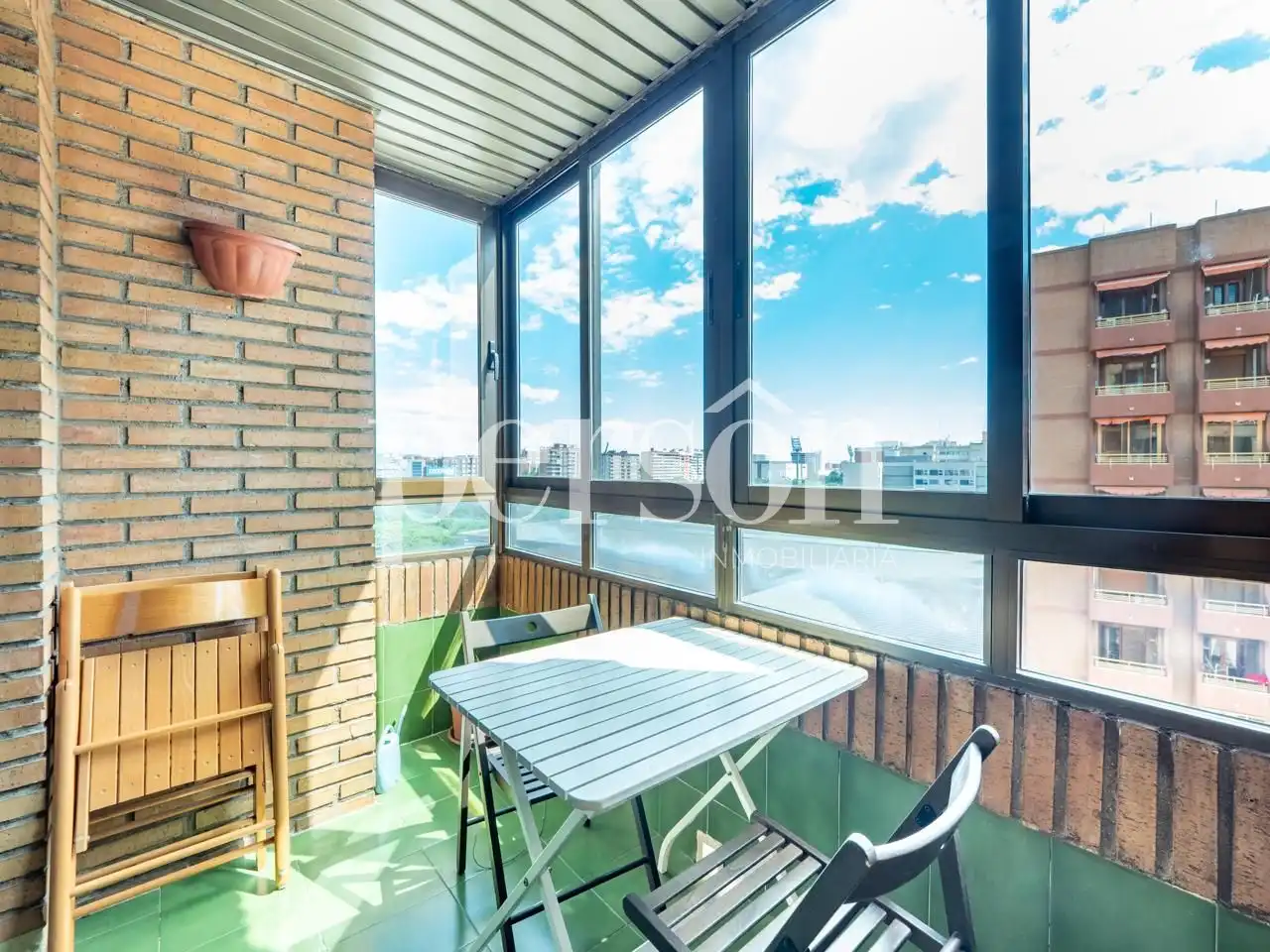Terraza de Piso de alquiler en Valencia con Aire acondicionado, Parquet y Amueblado