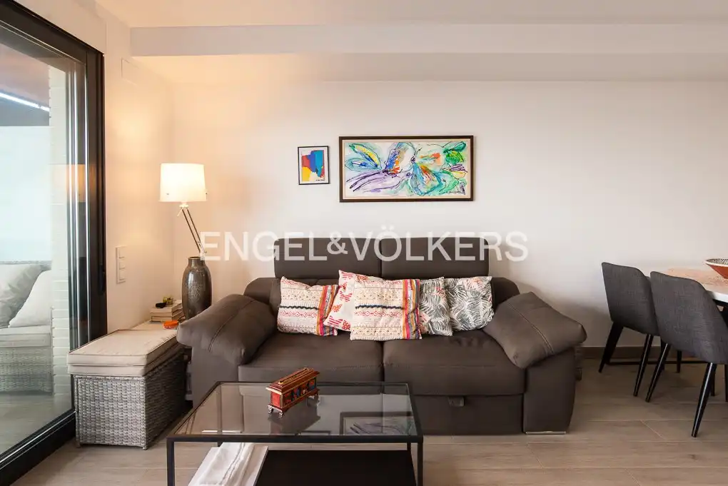 Wohnzimmer von Wohnung zum Verkauf in Vinaròs mit Klimaanlage, Heizung und Privatgarten