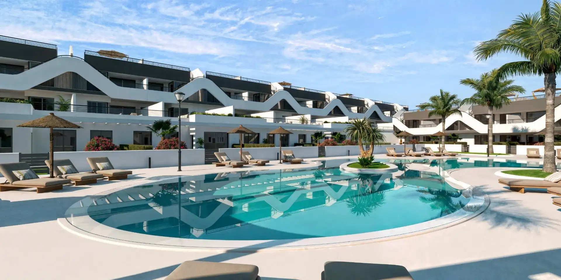 Piscina de Apartament en venda en L'Alfàs del Pi amb Jardí privat, Terrassa i Piscina