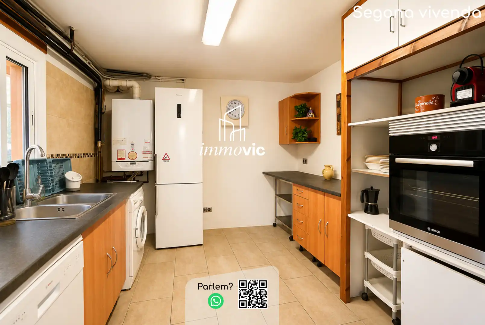 Cocina de Casa o chalet en venta en Centelles con Calefacción, Jardín privado y Parquet