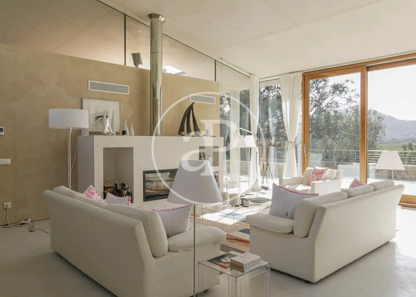 Living room of Houses for rent in Pollença  with Air Conditioner, Heating and Private garden
