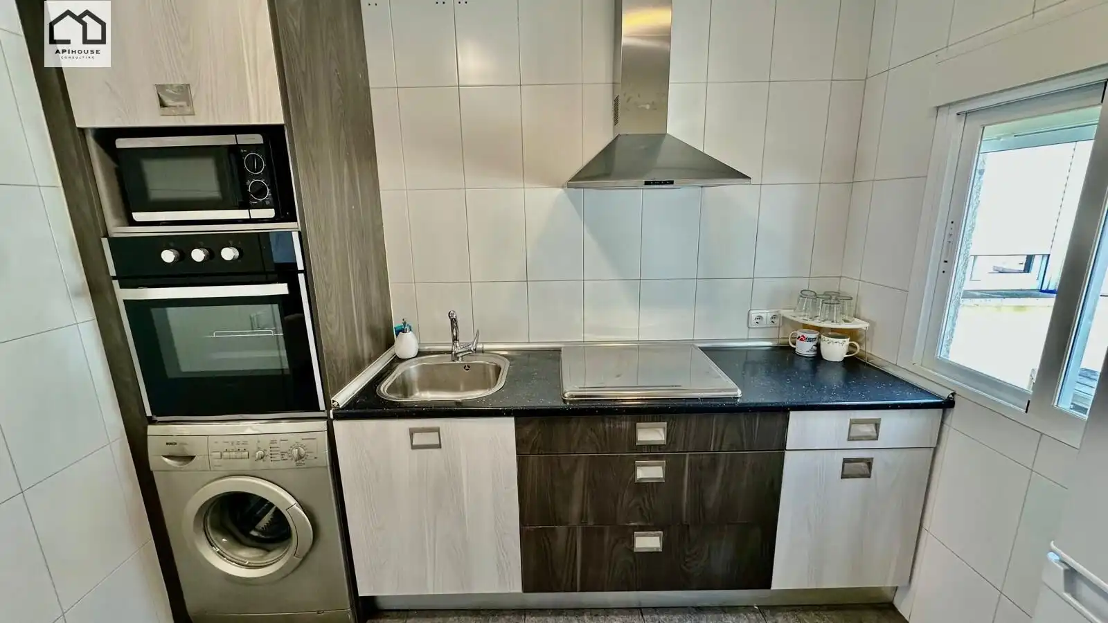 Küche von Wohnung zur Miete in Santa Olalla mit Klimaanlage und Heizung