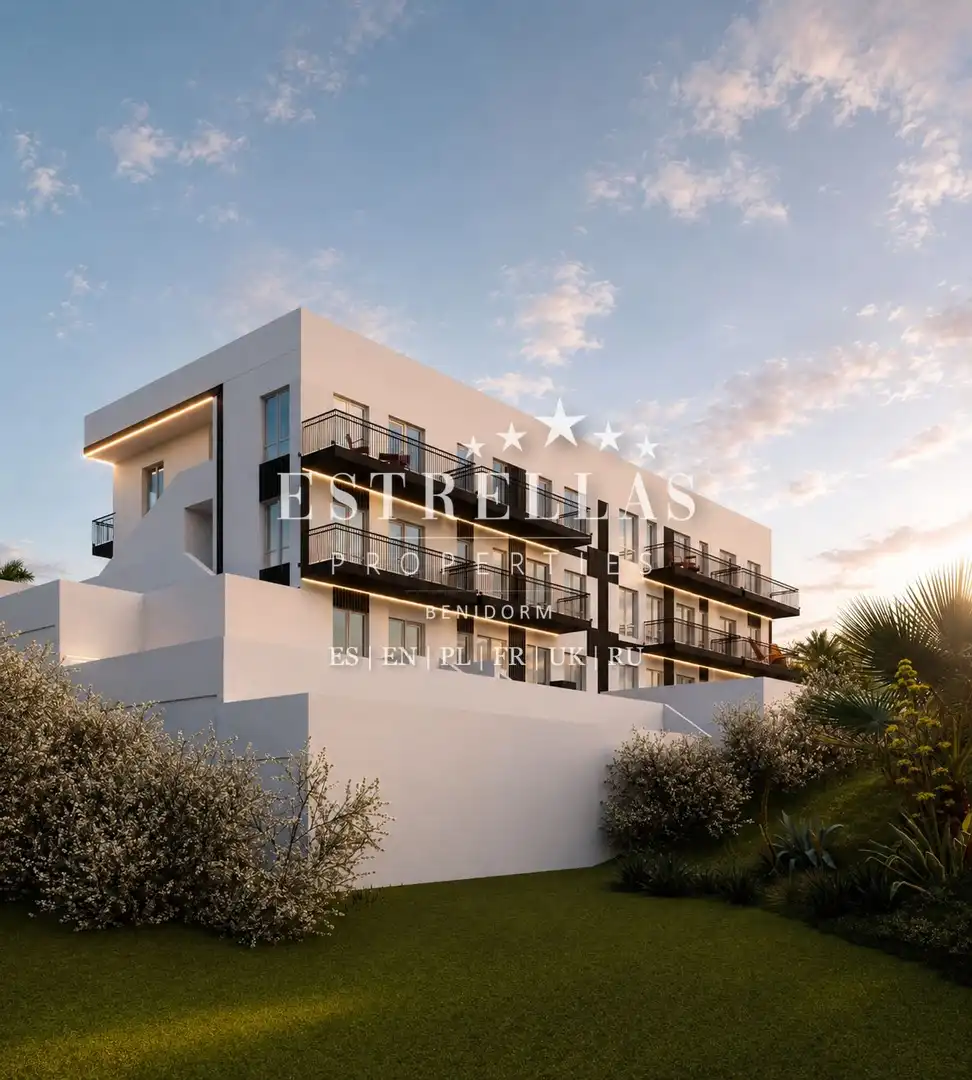 Vista exterior de Apartament en venda en Finestrat amb Aire condicionat, Calefacció i Jardí privat