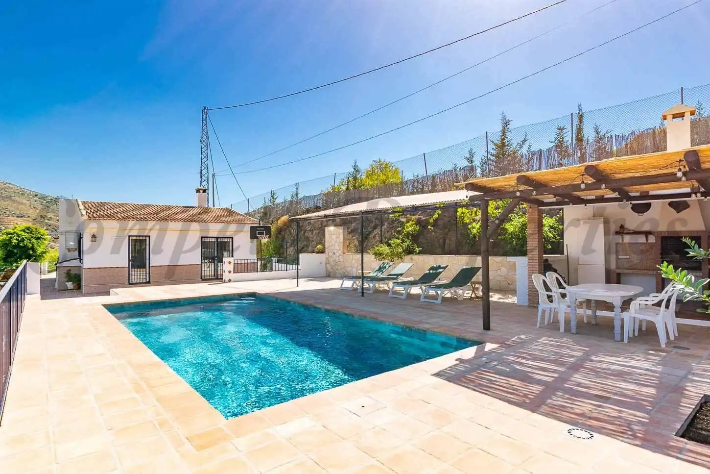 Swimming pool of Houses for rent in Cómpeta  with Air Conditioner, Private garden and Terrace