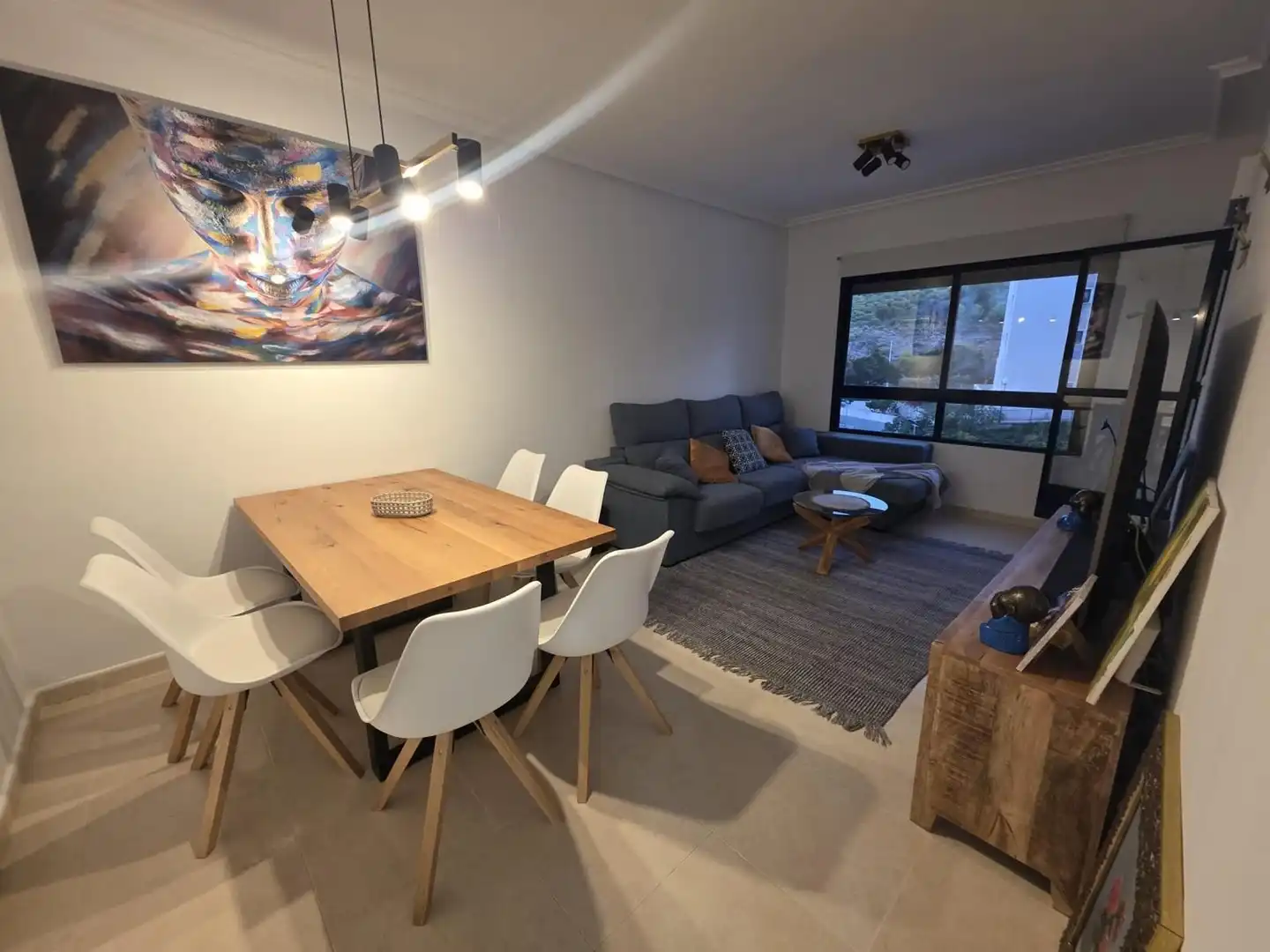 Living room of Flat for sale in Villajoyosa / La Vila Joiosa  with Air Conditioner and Community pool