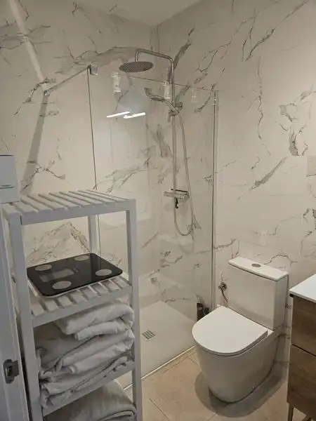 Baño de Casa adosada en venta en Peralta / Azkoien con Aire acondicionado, Calefacción y Jardín privado