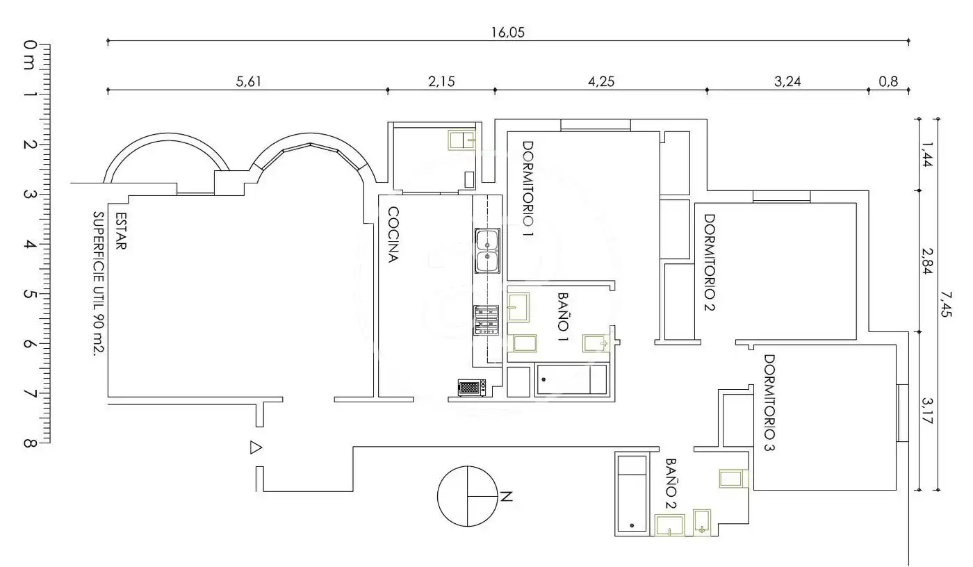 Flat with balcony to rent in C/ de Rubén Darío, imagen 42