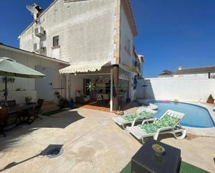 Exterior view of Single-family semi-detached for sale in Llocnou de Sant Jeroni  with Air Conditioner, Terrace and Swimming Pool