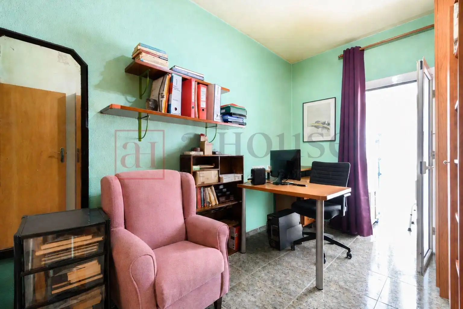 Wohnzimmer von Wohnung zum Verkauf in Barcelona mit Klimaanlage, Heizung und Terrasse