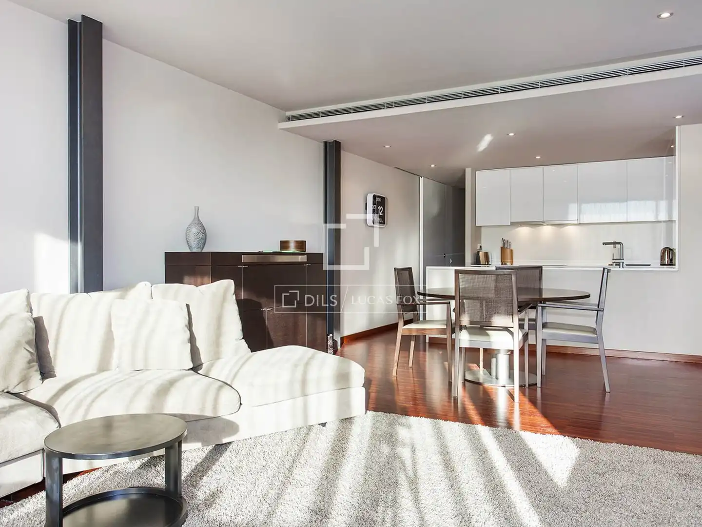 Living room of Attic for sale in Barcelona  with Air Conditioner, Parquet flooring and Terrace