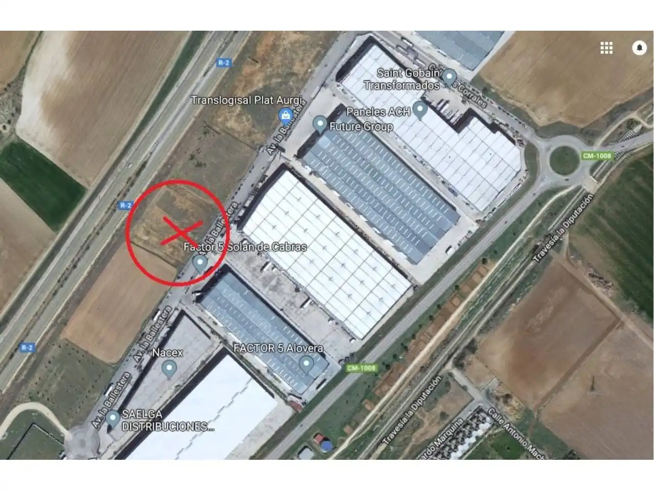 Terreny industrial en venda en Alovera