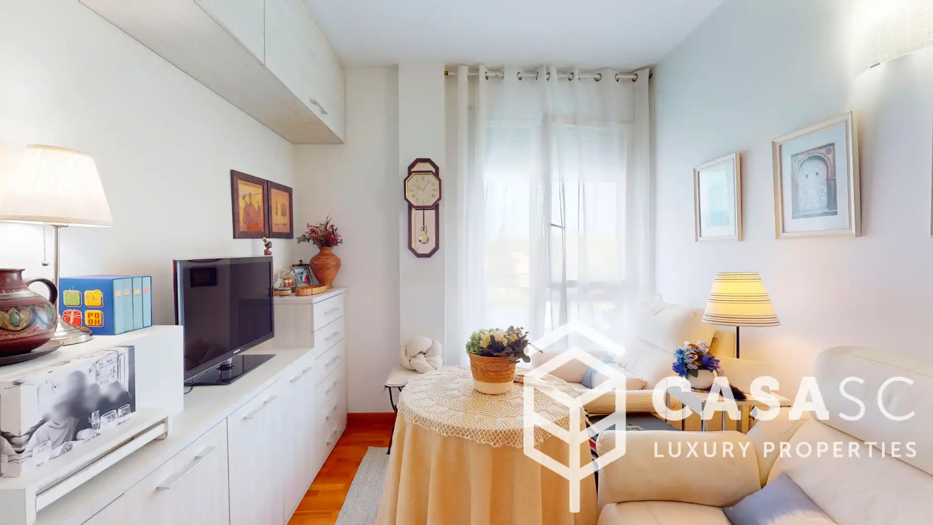 Living room of Attic for sale in Sant Cugat del Vallès  with Air Conditioner, Heating and Parquet flooring