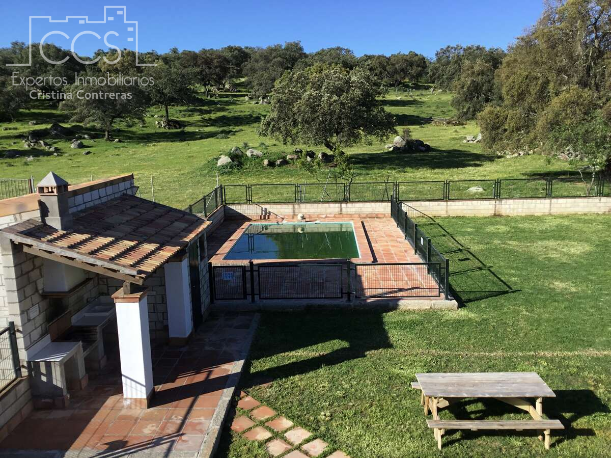 Jardí de Finca rústica en venda en El Pedroso amb Traster, Piscina i Moblat