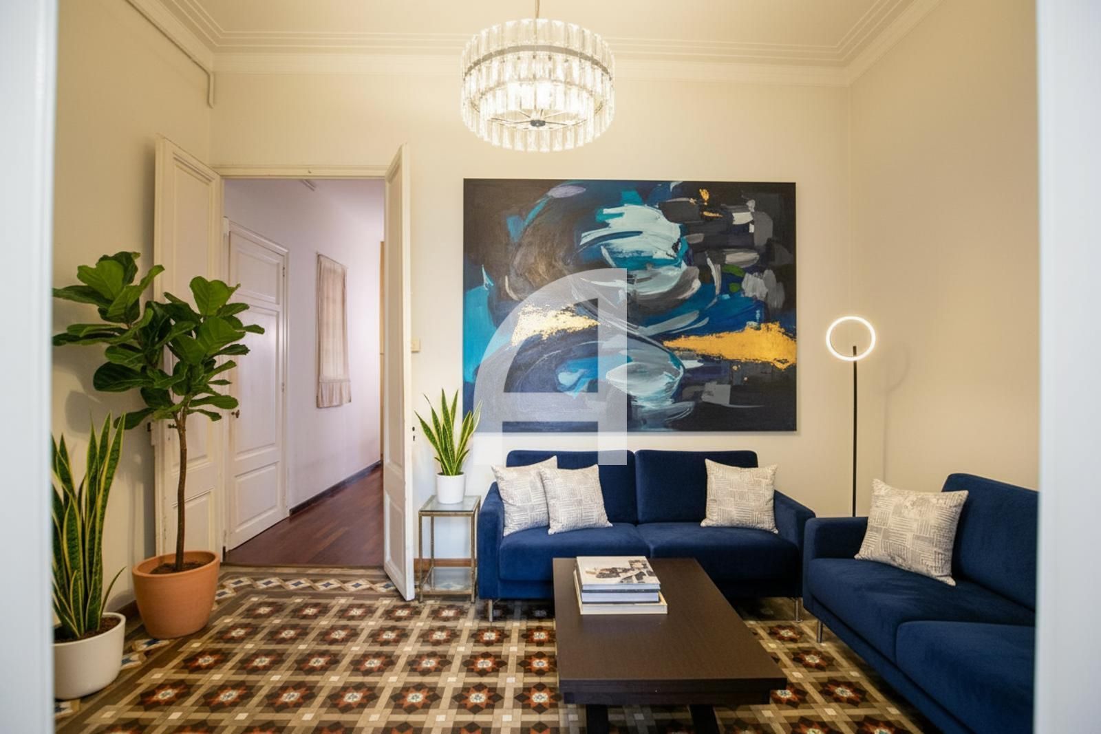 Living room of Flat for sale in  Barcelona Capital  with Terrace and Balcony