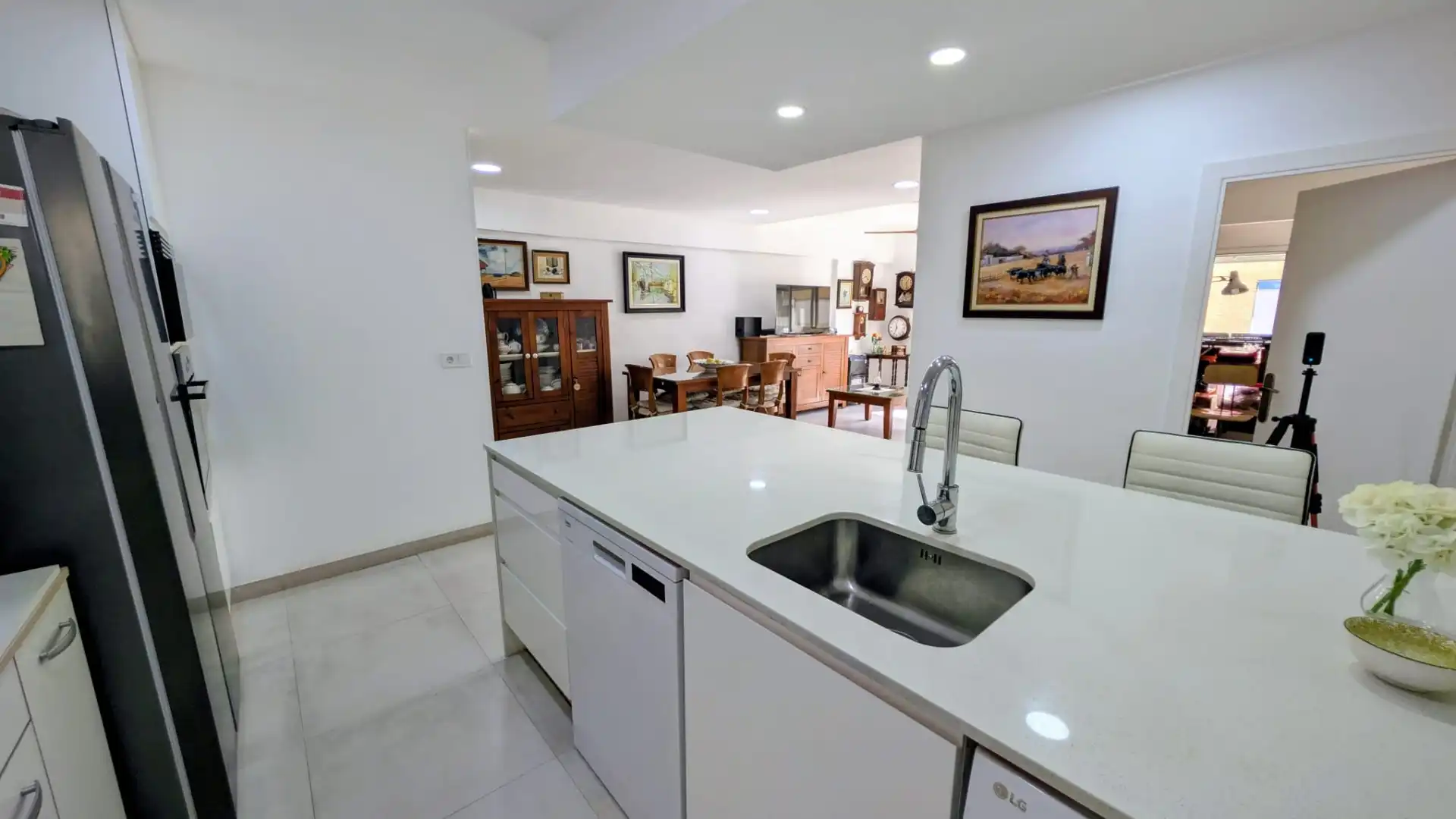 Kitchen of Flat for sale in Valencia  with Air Conditioner and Balcony