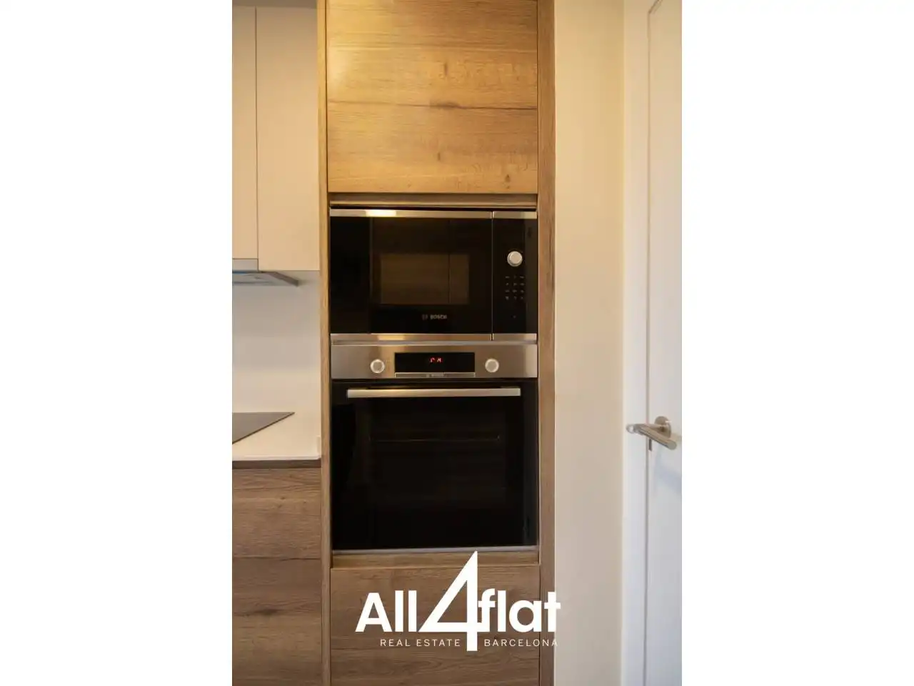 Küche von Wohnung zur Miete in Barcelona mit Klimaanlage, Heizung und Parkett