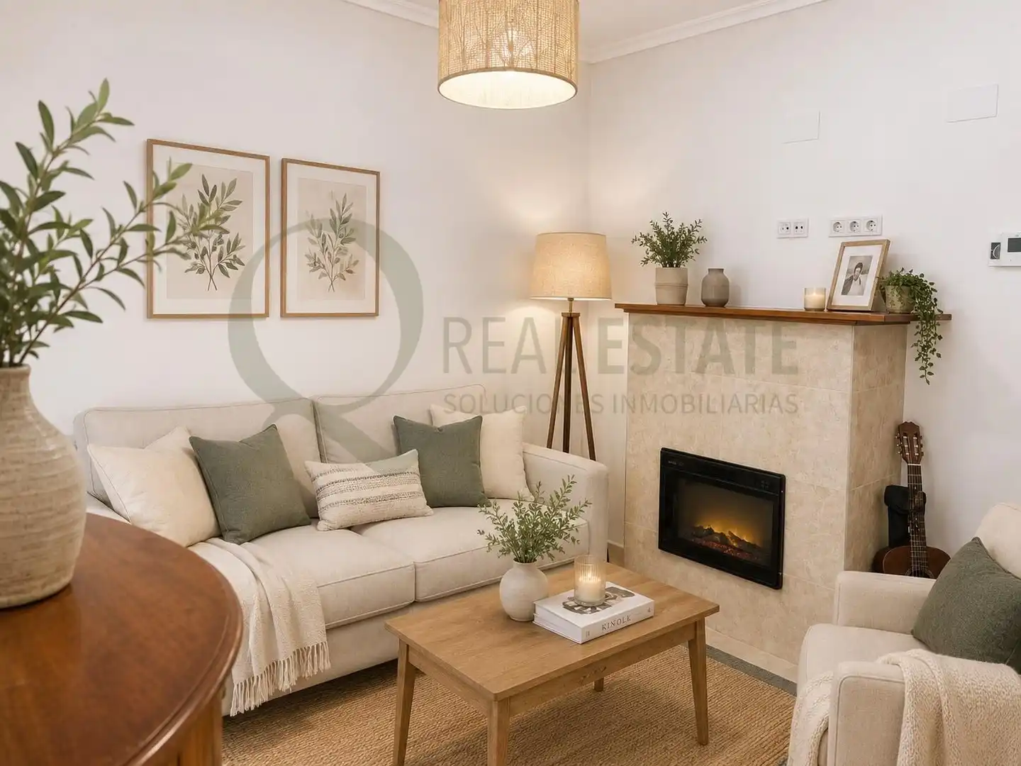 Sala d'estar de Casa adosada en venda en Alicante / Alacant amb Aire condicionat, Jardí privat i Terrassa