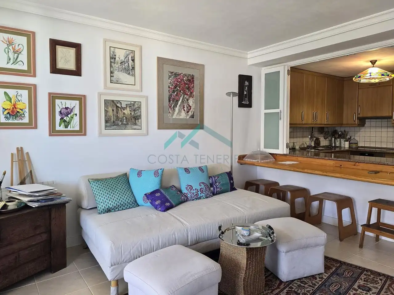 Sala d'estar de Pis en venda en Santiago del Teide amb Terrassa, Piscina i Moblat