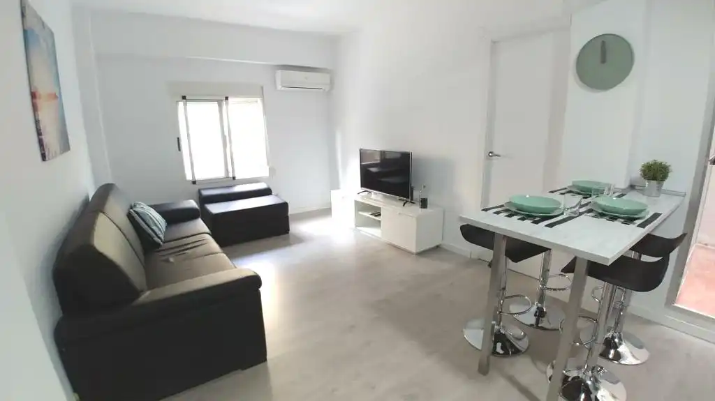 Sala de estar de Piso de alquiler en Valencia con Aire acondicionado, Parquet y Terraza