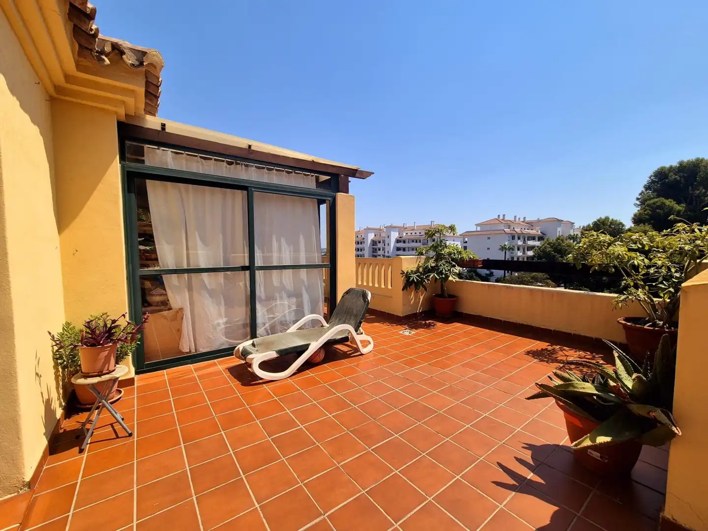 Terrasse von Dachboden zum Verkauf in Mijas mit Privatgarten, Terrasse und Gemeinschaftspool