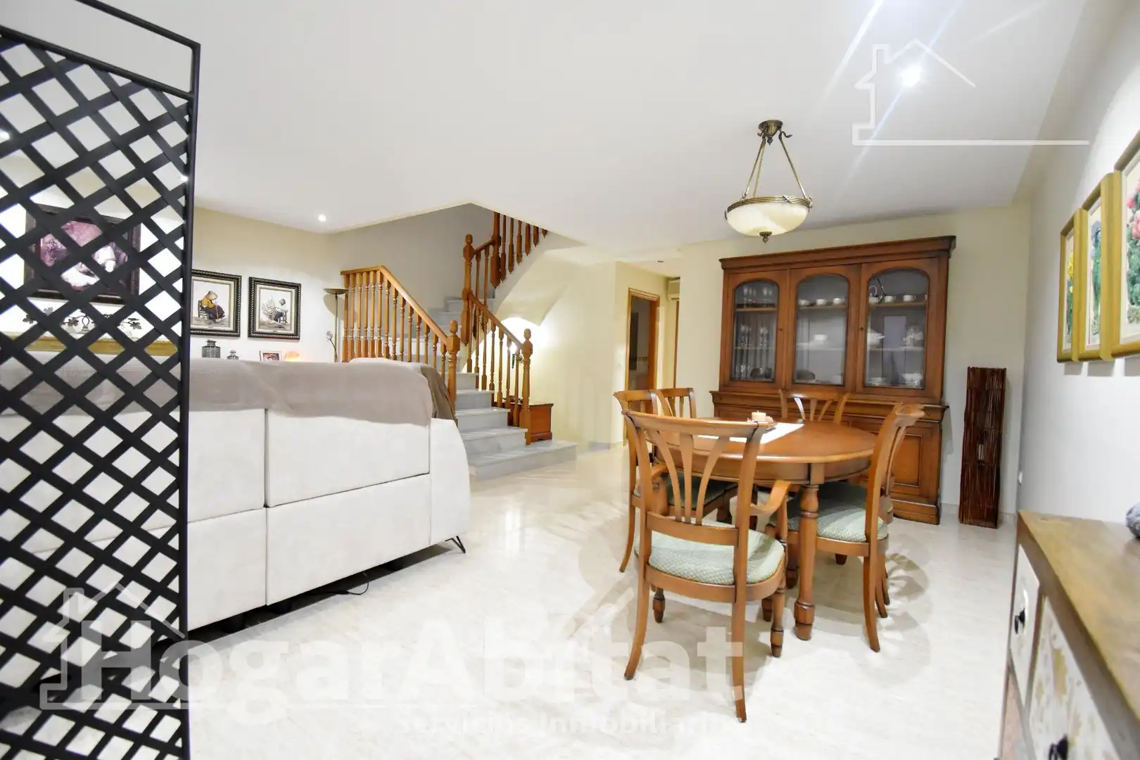 Comedor de Casa adosada en venta en El Real de Gandia con Aire acondicionado, Terraza y Trastero