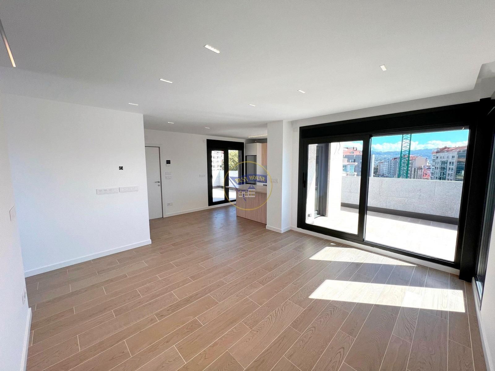 Living room of Attic for sale in Vigo   with Heating, Terrace and Storage room