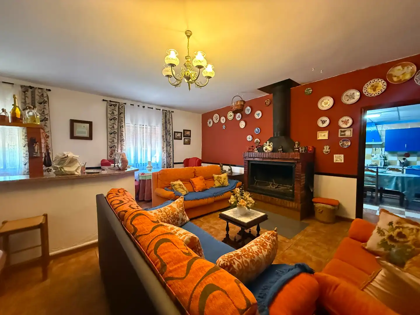 Sala de estar de Casa o chalet en venta en Argamasilla de Alba con Jardín privado, Terraza y Piscina