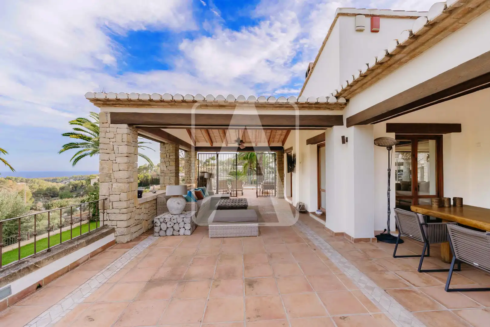 Terraza de Finca rústica en venta en Benissa con Aire acondicionado, Calefacción y Jardín privado