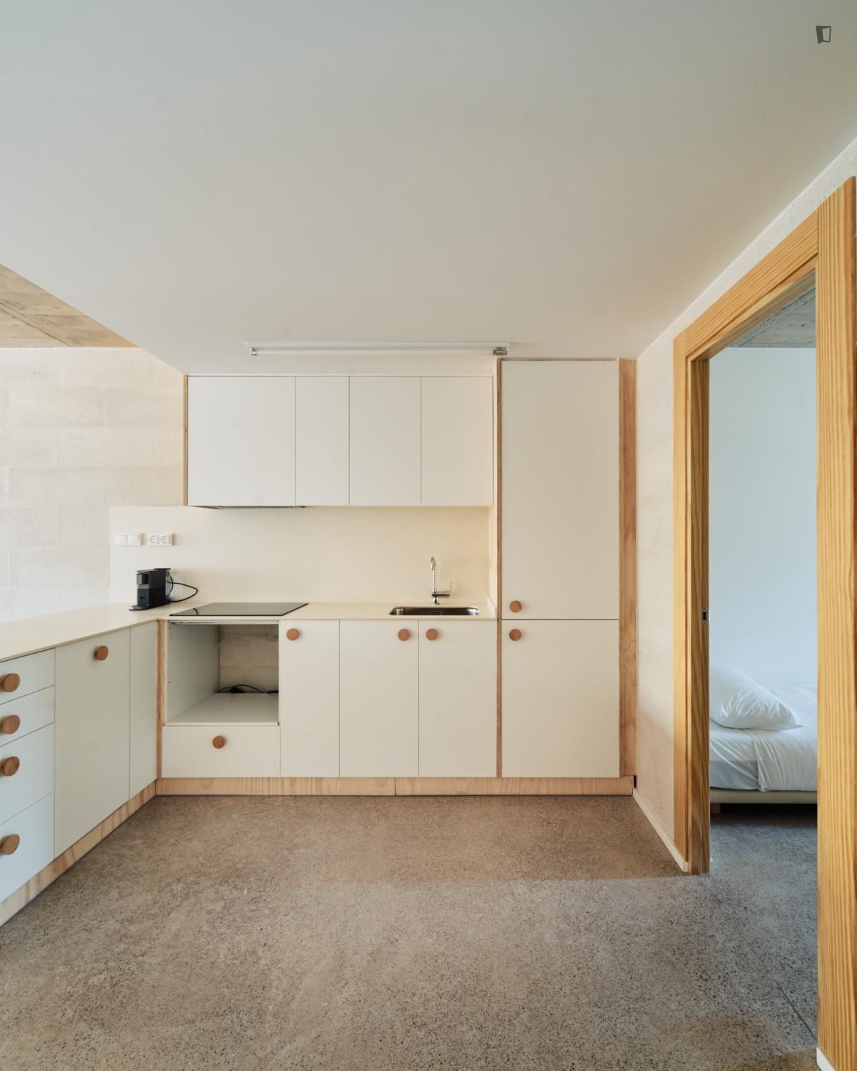 Kitchen of Apartment to rent in  Barcelona Capital  with Air Conditioner, Heating and Furnished