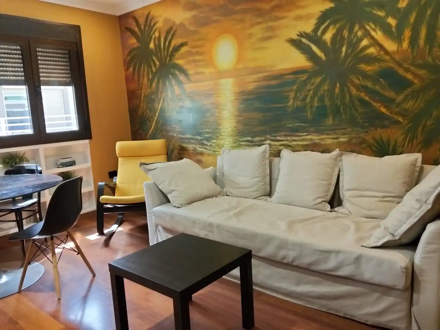 Sala de estar de Piso de alquiler en Santa Cruz de Tenerife con Aire acondicionado, Parquet y Amueblado
