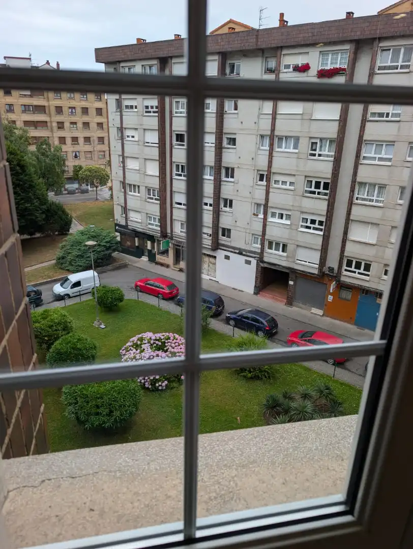 Exterior view of Flat for sale in Gijón   with Heating, Private garden and Parquet flooring