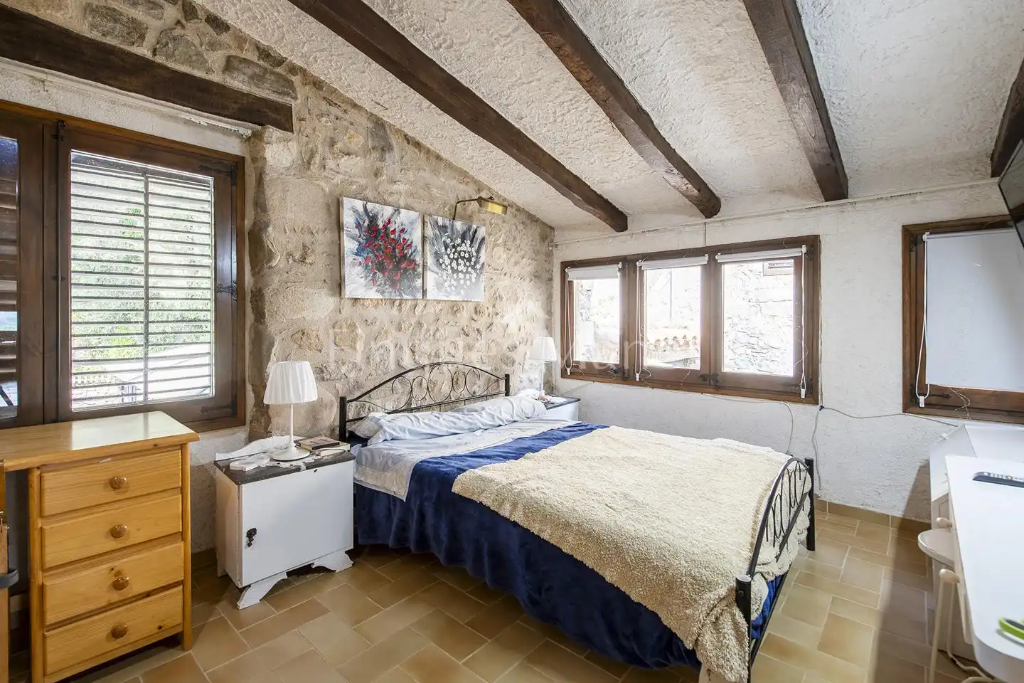 Dormitori de Finca rústica en venda en La Cellera de Ter amb Calefacció, Jardí privat i Terrassa