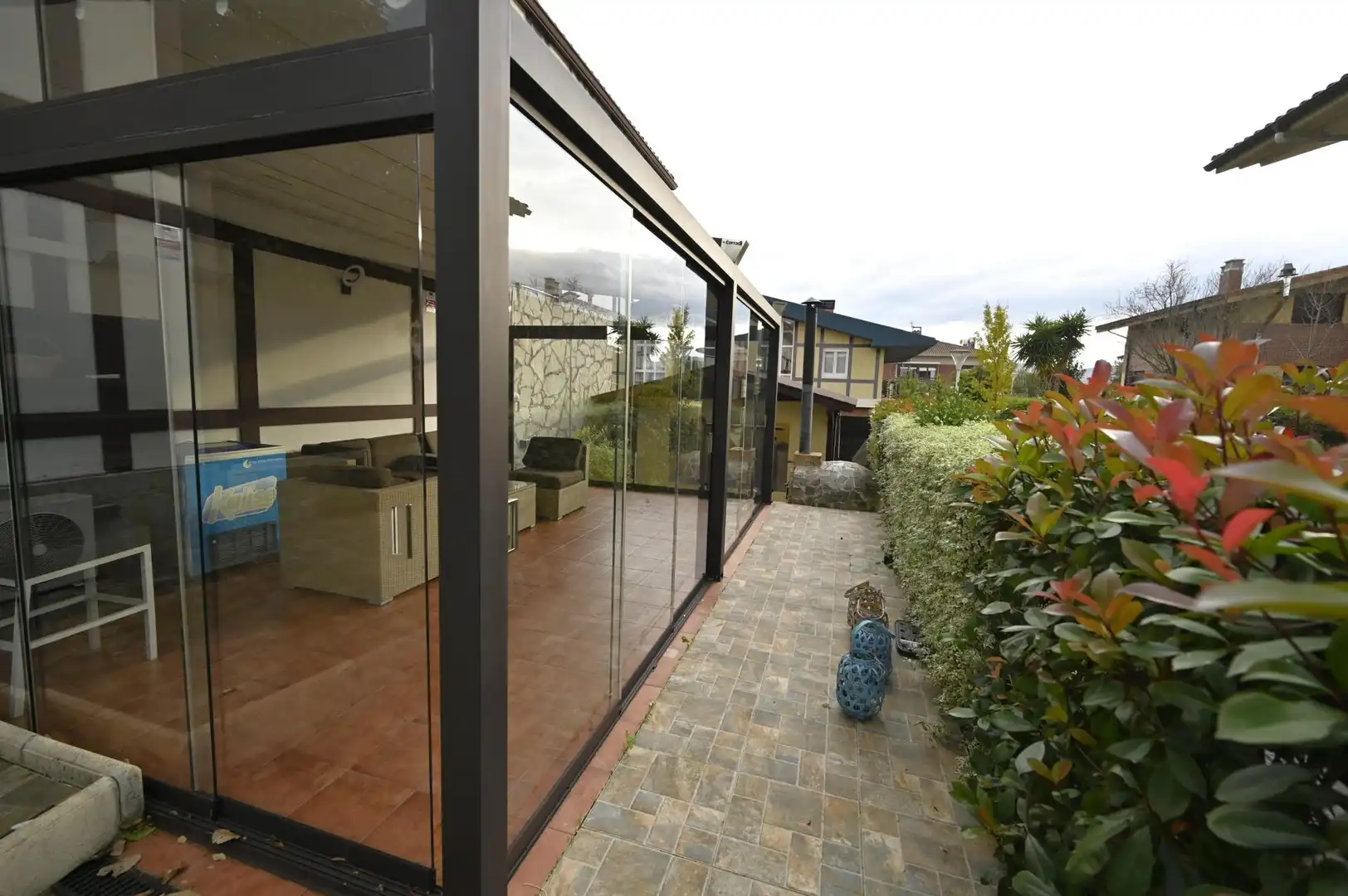 Terraza de Casa adosada en venta en Loiu con Aire acondicionado, Calefacción y Jardín privado