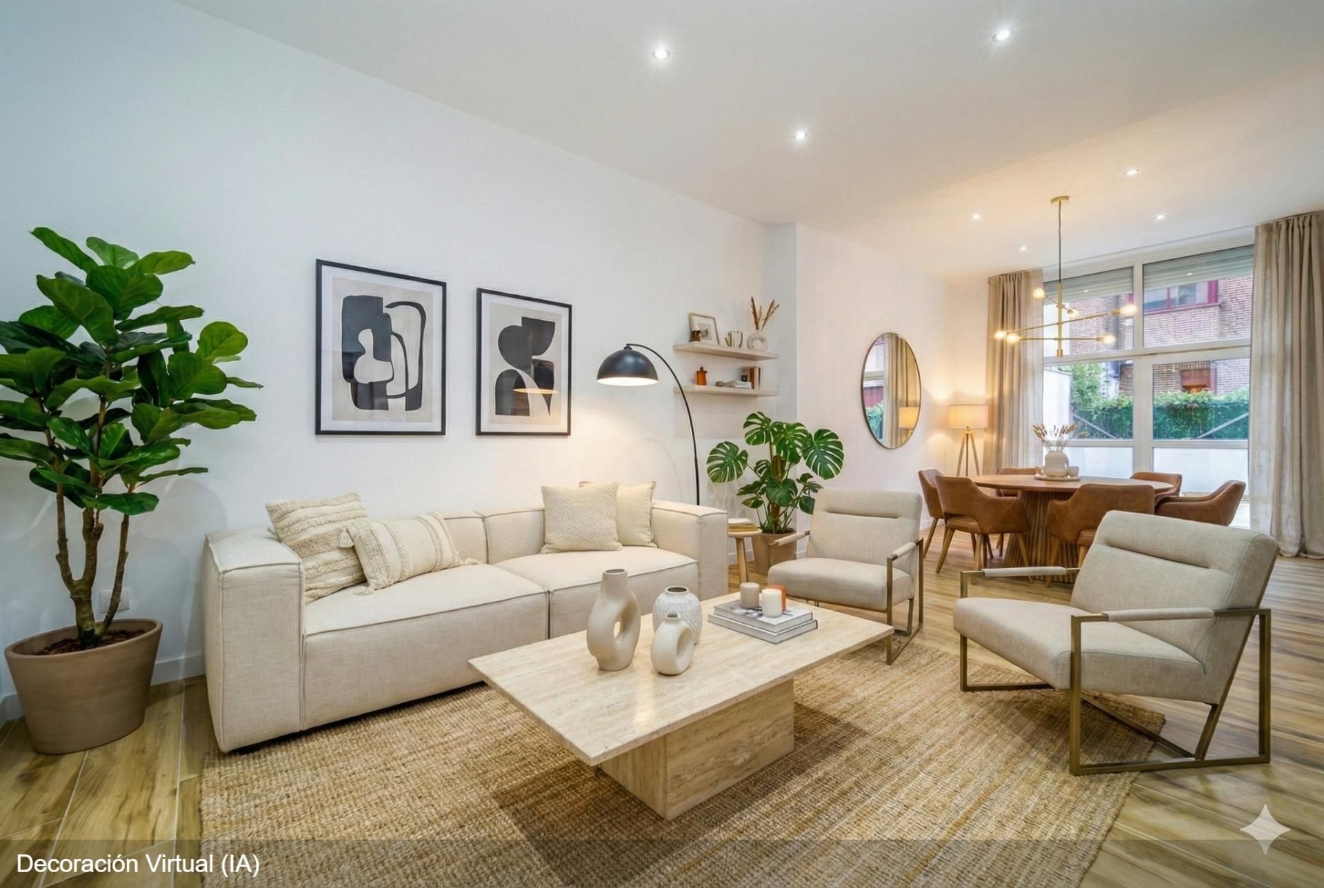 Sala de estar de Planta baja en venta en  Madrid Capital con Terraza