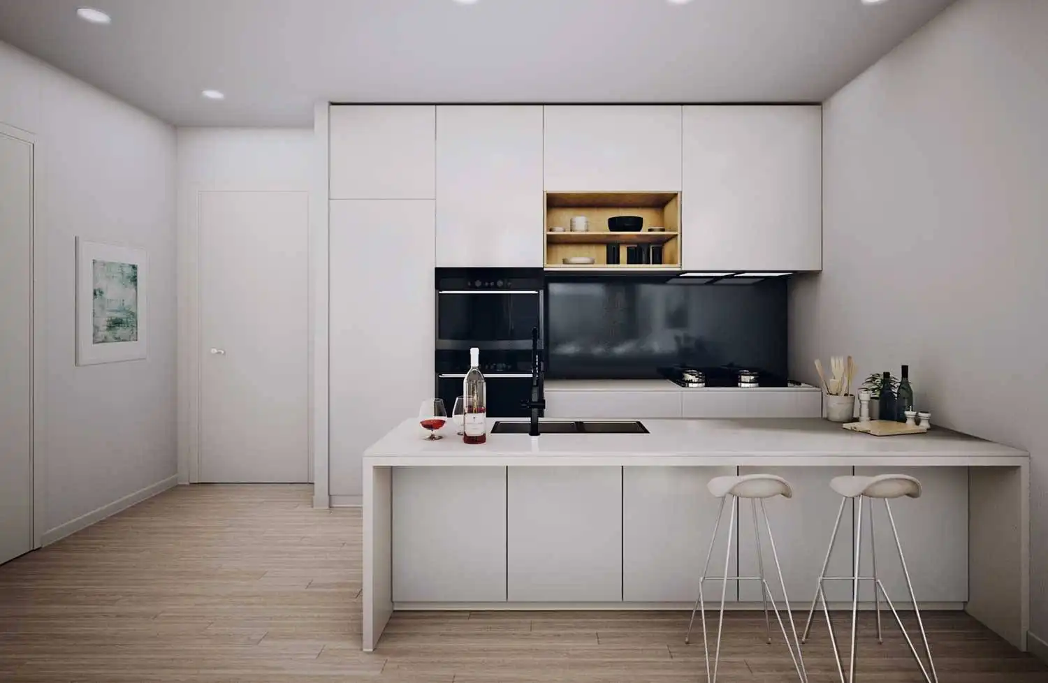 Cocina de Apartamento en venta en Fuengirola con Aire acondicionado, Calefacción y Jardín privado