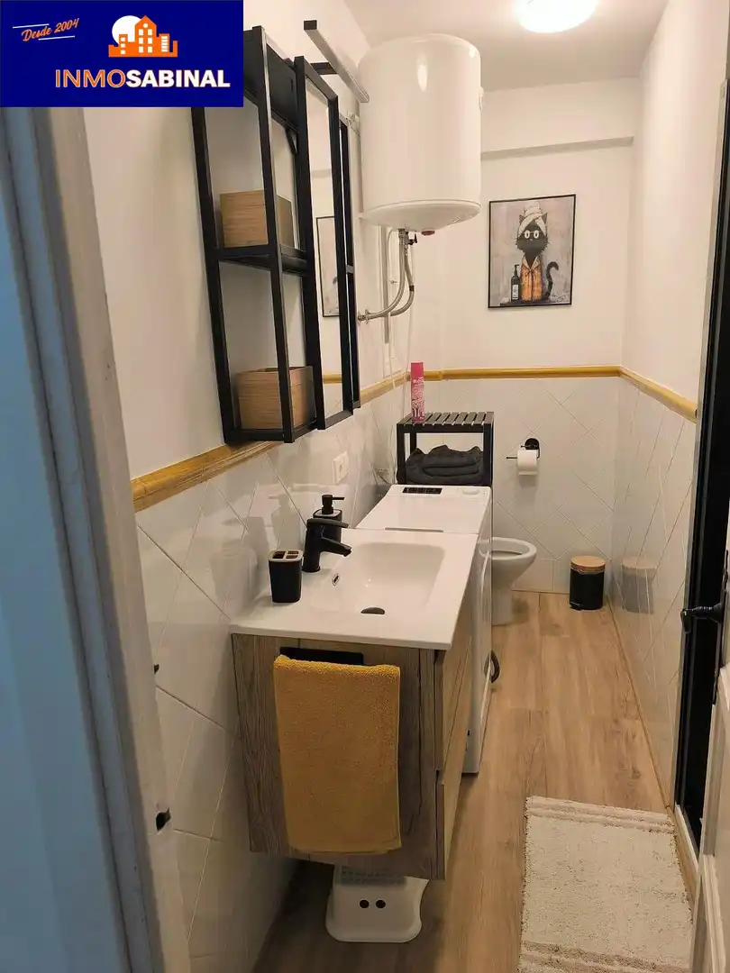 Bathroom of Flat for rent in Roquetas de Mar  with Air Conditioner and Furnished