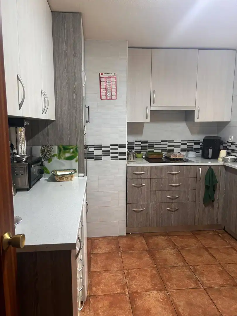 Kitchen of Flat for sale in  Madrid Capital  with Heating and Terrace