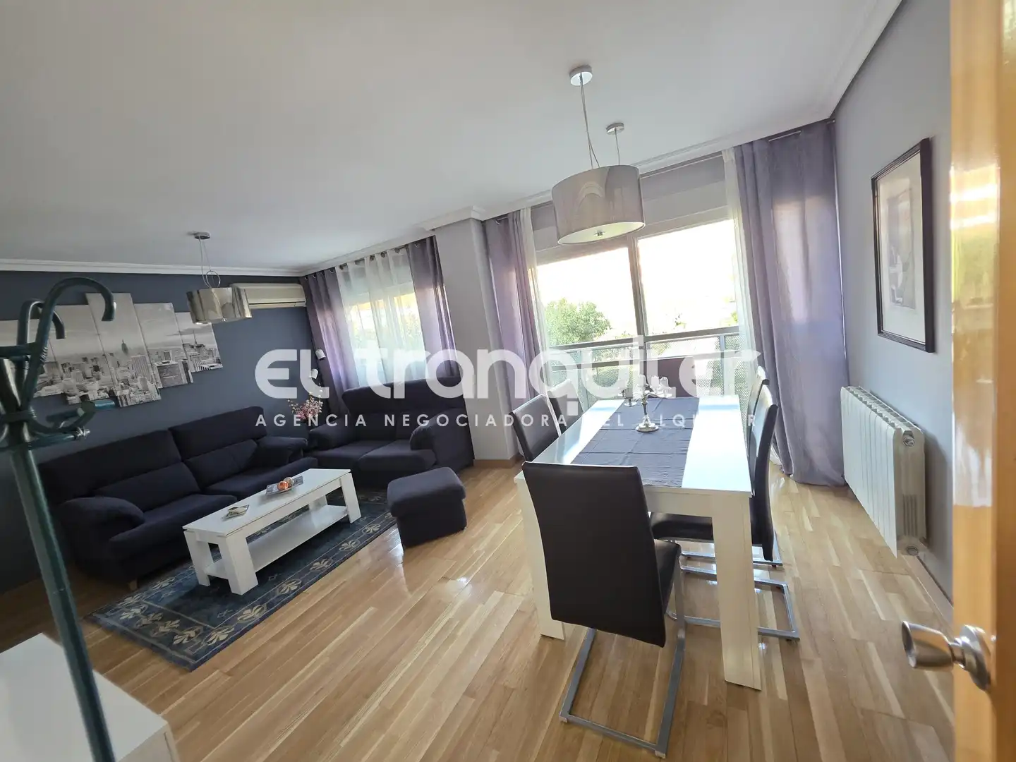 Sala de estar de Piso de alquiler en Madrid con Aire acondicionado, Parquet y Amueblado