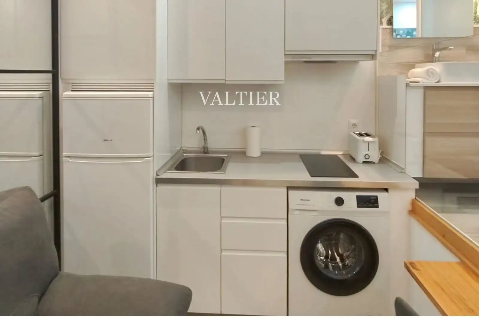 Kitchen of Flat for rent in Madrid  with Air Conditioner and Furnished