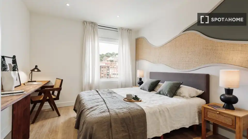 Habitación de Piso de alquiler en Barcelona con Aire acondicionado, Calefacción y Amueblado
