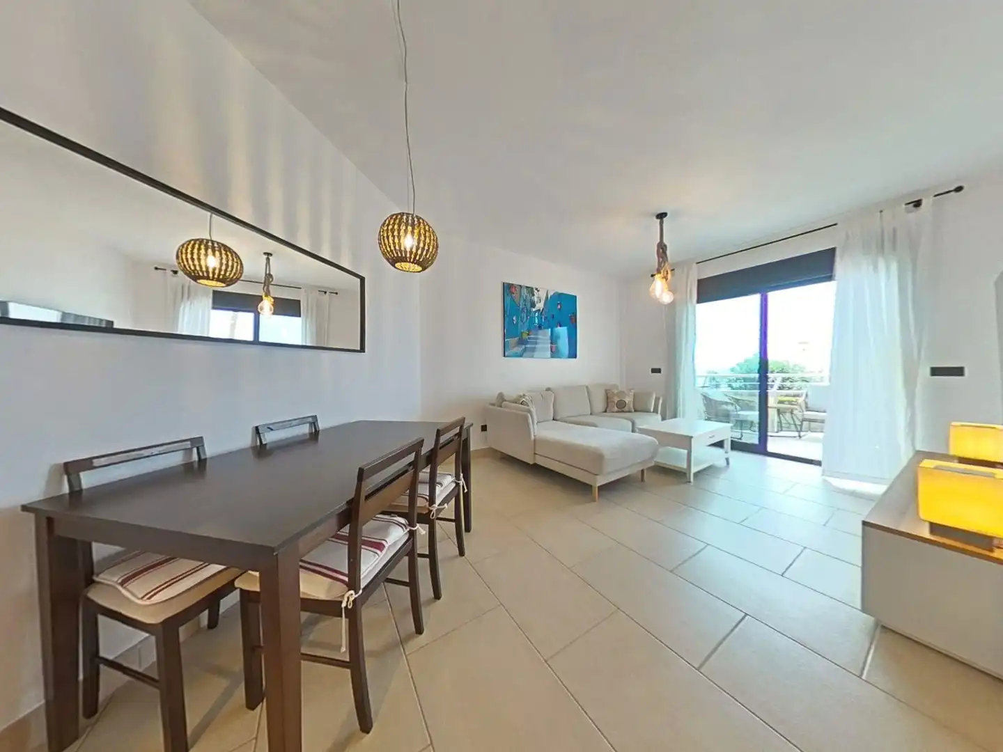 Sala de estar de Planta baja en venta en Mont-roig del Camp con Aire acondicionado, Jardín privado y Terraza
