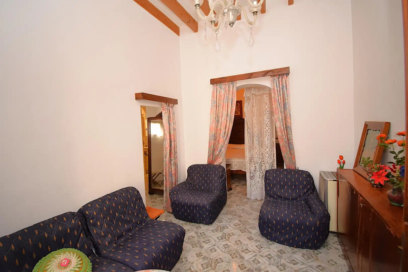 Wohnzimmer von Haus oder Chalet zum Verkauf in Llubí mit Privatgarten