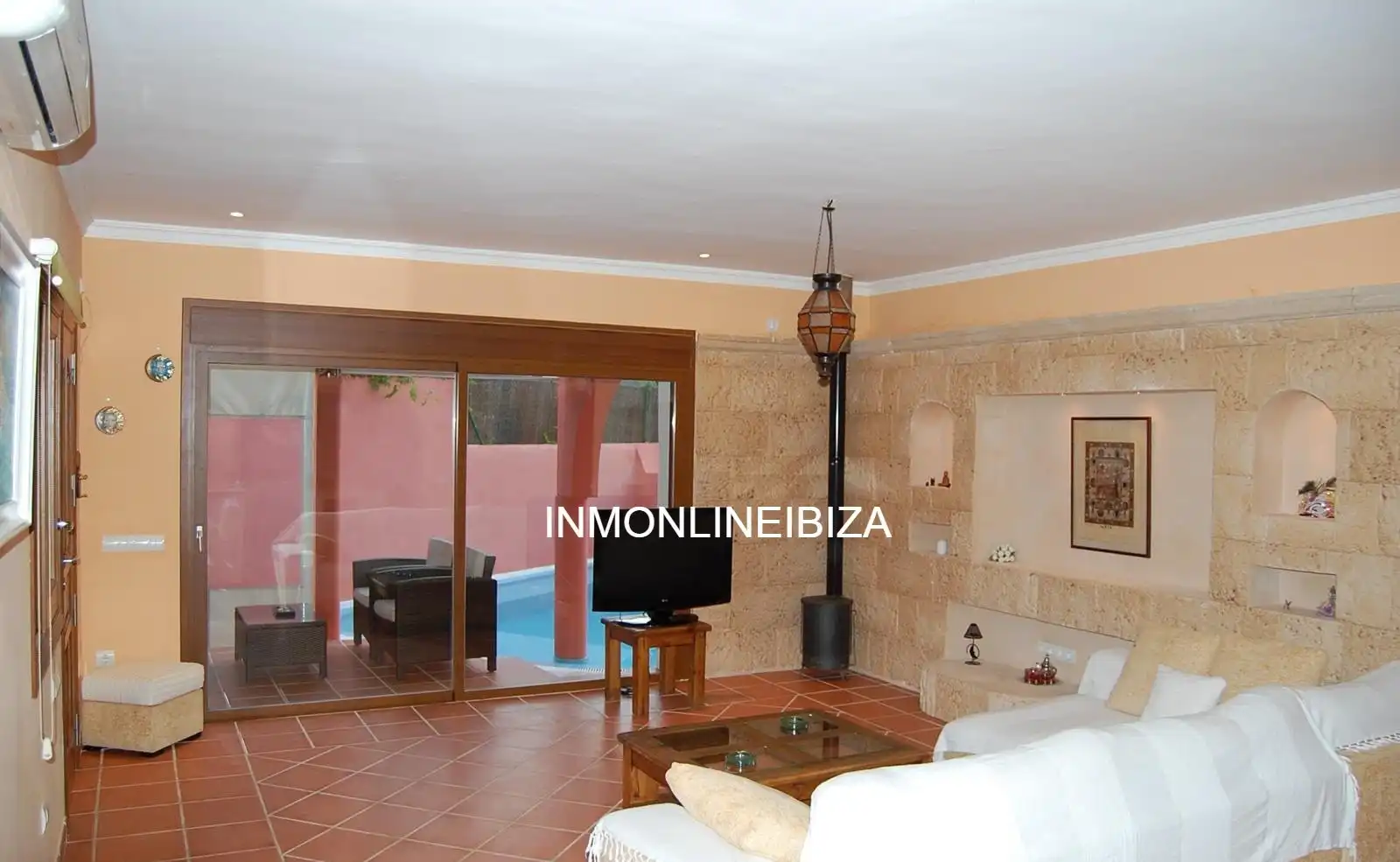 Sala de estar de Casa o chalet de alquiler en Sant Josep de sa Talaia con Jardín privado, Terraza y Piscina