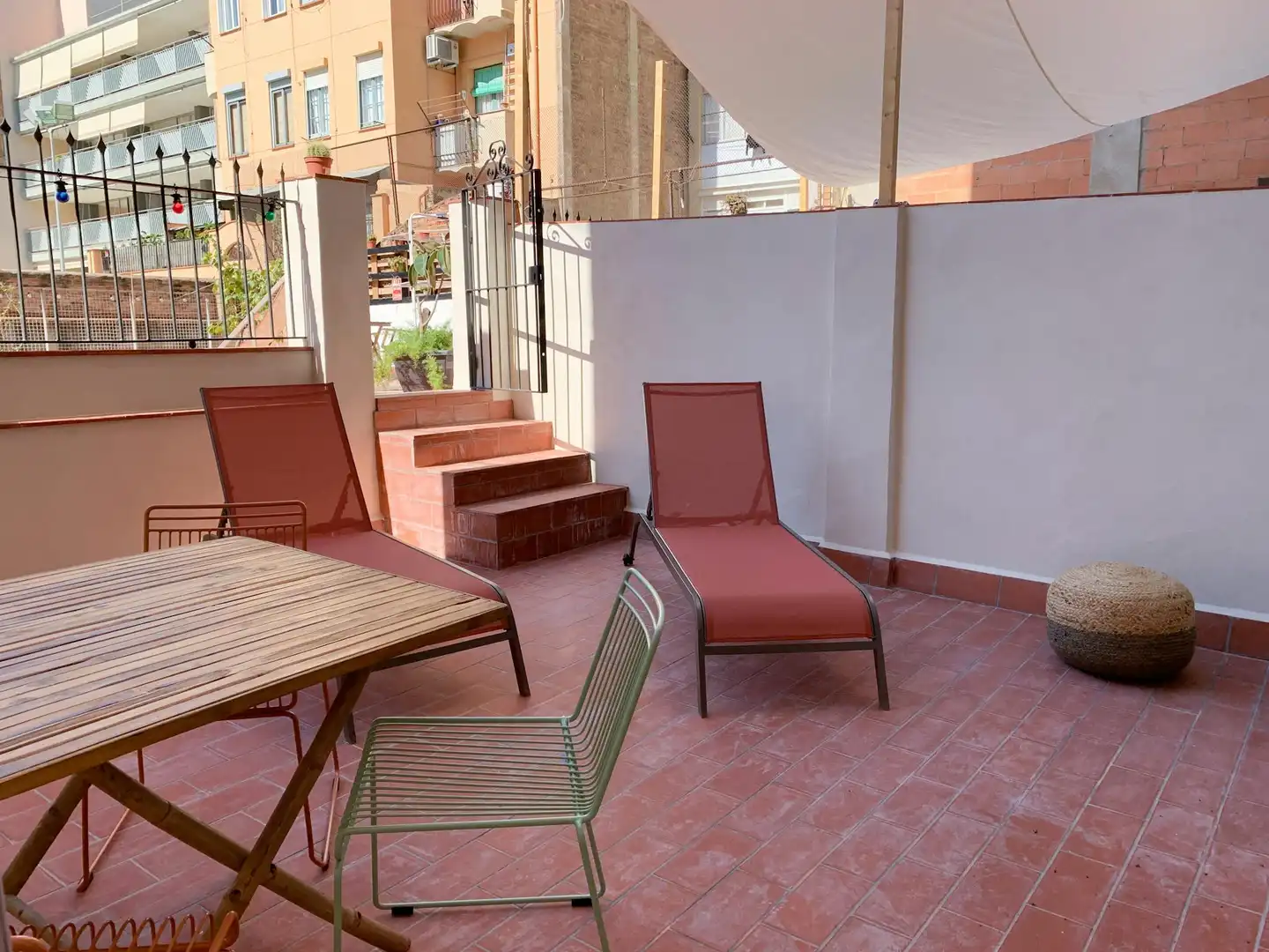 Terraza de Piso de alquiler en Barcelona con Aire acondicionado, Calefacción y Amueblado